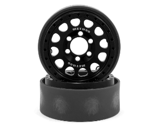 Picture of Vanquish Products Method 105 1.9" Beadlock Crawler Wheels (Black/Silver) (2)