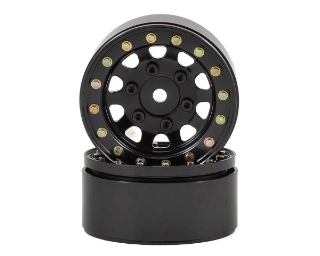 Picture of SSD RC D Hole 1.55" Steel Beadlock Crawler Wheels (Black) (2)
