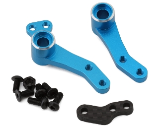 Picture of Team Associated DC10 Factory Team Aluminum Bellcrank Steering Arm Set (Blue)