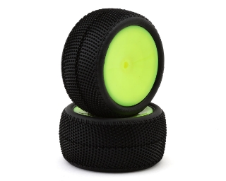 Picture of Pro-Motion Viper 2.2" Rear LP Carpet 1/10 Pre-Mount Buggy Tire (Yellow) (2)