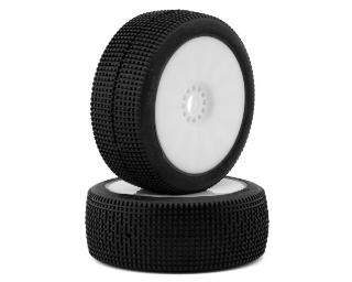 Picture of Pro-Motion Raptor 1/8 Buggy Pre-Mount Tires (White) (2) (Soft - Long Wear)
