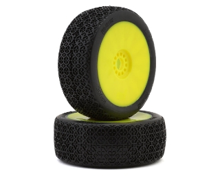 Picture of Pro-Motion Havoc 1/8 Buggy Pre-Mount Tires (Yellow) (2) (Super Soft - Long Wear)