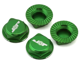 Picture of J&T Bearing Co. Aluminum 17mm Serrated Wheel Nuts (Green) (4)