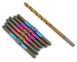 Picture of J&T Bearing Co. Associated B6.4/B7 Titanium "Milled" XD Turnbuckle K (Oil Slick)