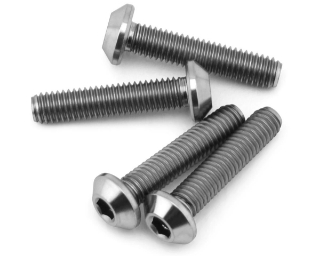 Picture of J&T Bearing Co. Flat Top Titanium Screw Pack (Natural) (4) (14mm)