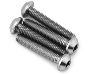 Picture of J&T Bearing Co. Flat Top Titanium Screw Pack (Natural) (4) (16mm)