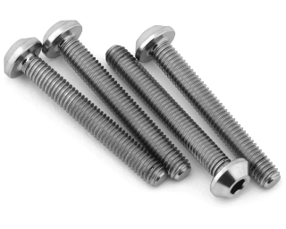 Picture of J&T Bearing Co. Flat Top Titanium Screw Pack (Natural) (4) (22mm)