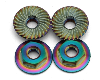 Picture of J&T Bearing Co. Titanium 4mm Surelock Wheel Nuts (Oil Slick)
