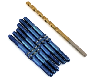 Picture of J&T Bearing Co. TLR 22 5.0 Titanium "Milled" XD Turnbuckle Kit (Blue)