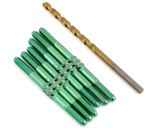 Picture of J&T Bearing Co. TLR 22 5.0 Titanium "Milled" XD Turnbuckle Kit (Green)