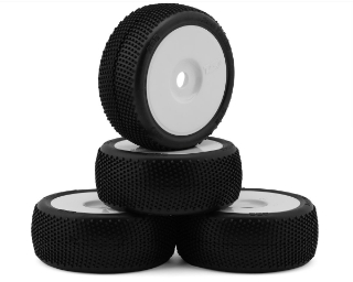 Picture of TZO Tires 200 1/8 Buggy Pre-Glued Tire Set (White) (4) (Soft - Long Wear)