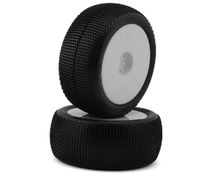 Picture of TZO Tires 202 1/8 Truggy Pre-Glued Tire Set (White) (2) (Ultra Clay)