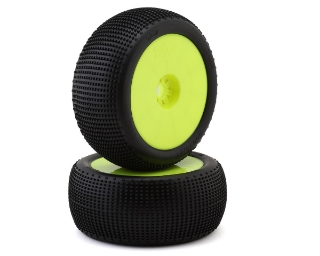 Picture of TZO Tires 402 1/8 Truggy Pre-Glued Tire Set (Yellow) (2) (Hard)