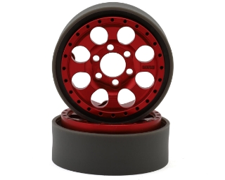 Picture of Vanquish Products KMC KM237 Riot 1.9" Beadlock Crawler Wheels (Red) (2)