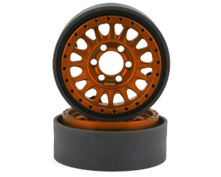 Picture of Vanquish Products KMC KM445 Impact 1.9" Beadlock Crawler Wheels (Orange) (2)