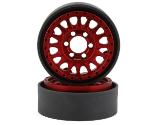 Picture of Vanquish Products KMC KM445 Impact 1.9" Beadlock Crawler Wheels (Red) (2)