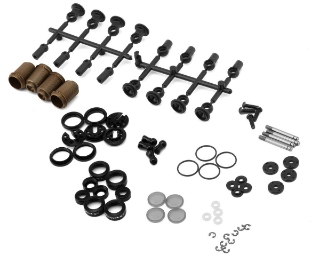 Picture of Yokomo MS1.0 Aluminum Hard Kashima Coated Short Shocks Set (Black)