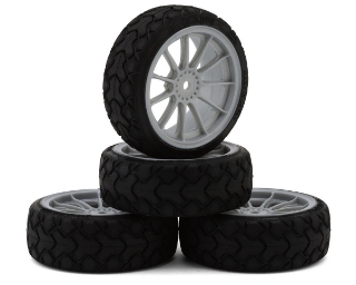 Picture of Yokomo Type Y Radial Pre-Mounted On-Road Tires (Grey) (4)