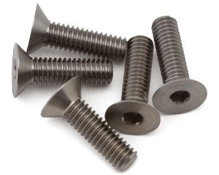 Picture of 1UP Racing M4 Pro Duty Flat Head Titanium Screws (5) (4x14mm)