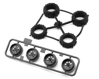 Picture of Tamiya JR Fun-Vroom Spike Tires & Wheels Set (EZ Chassis)
