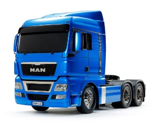 Picture of Tamiya 1/14 Pre-Painted Man TGX 26.540 6x4 XLX Model Kit (Light Metallic Blue)