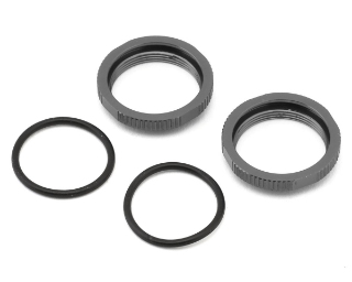 Picture of Tekno RC Aluminum Shock Adjustment Nut Set (Grey) (2)